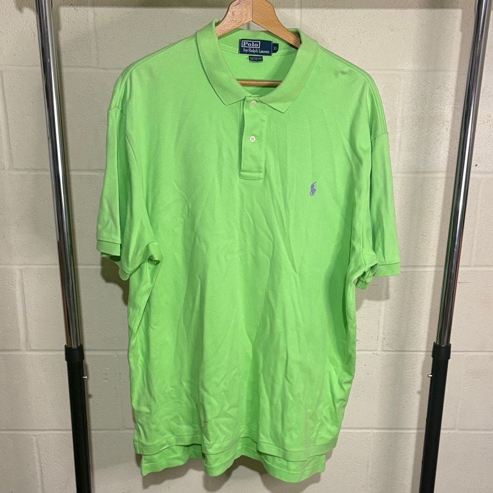Polo by Ralph Lauren Men's XL Lime green Polo Shirt short sleeve cotton